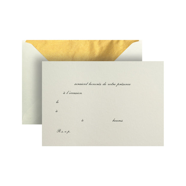 French Fill in Invitation Card