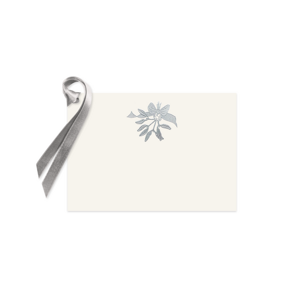 Silver Mistletoe Bunch, gift tag (10 pcs)