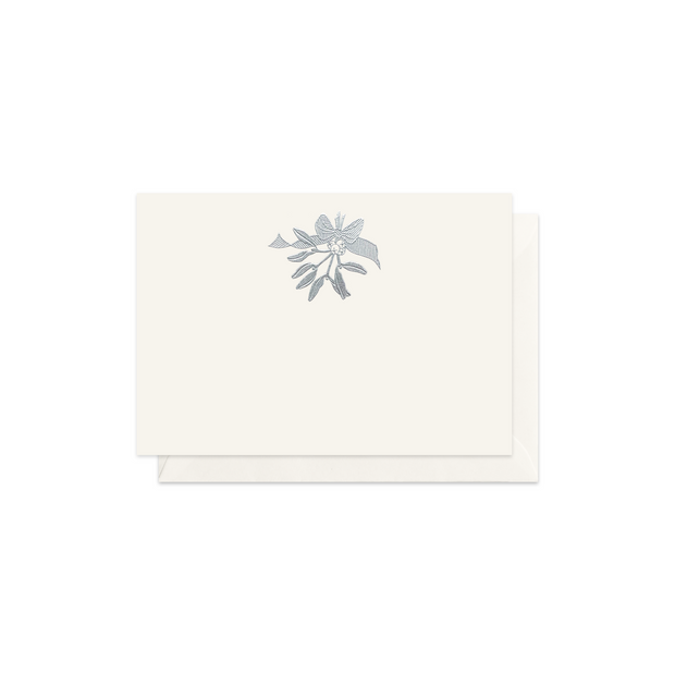 Silver Mistletoe Bunch, enclosure card & envelope