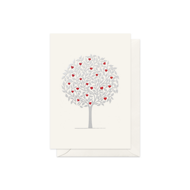 Pearl Tree with Hearts Greeting Card