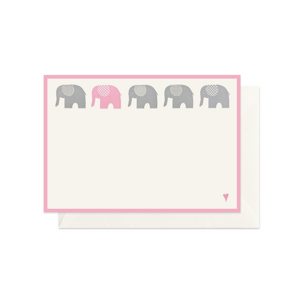 Pink Elephant Greeting Card