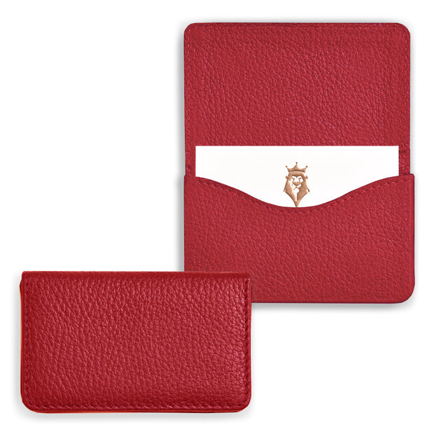 Bohemia Paper Leather Business Card Case Red