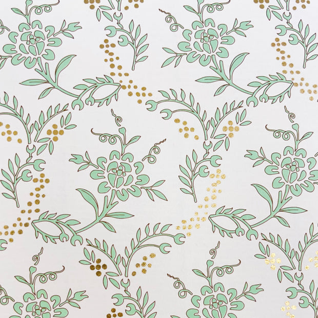 Rossi Mint Flowers Wrapping Paper