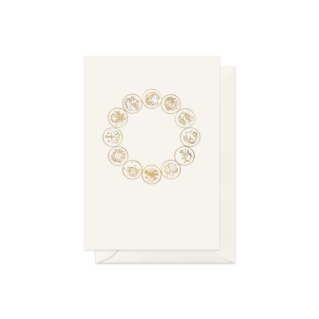 Gold Zodiac Greeting Card