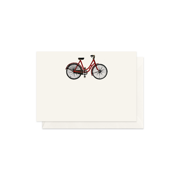 Red Bicycle, enclosure card & envelope