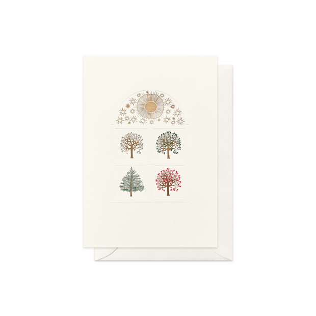 Four Seasons Window Greeting Card
