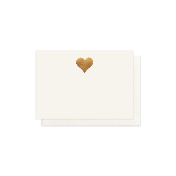 Gold Heart, enclosure card & envelope