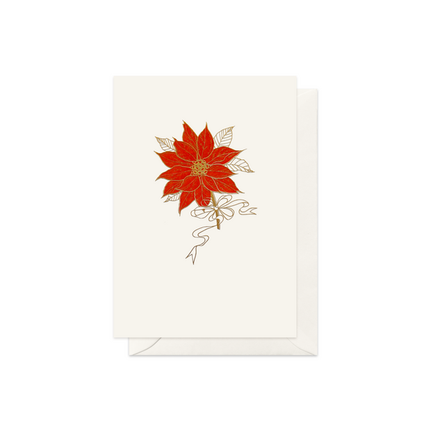 Poinsettia Greeting Card