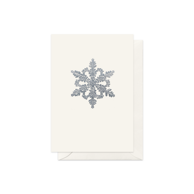 Silver Snowflake Greeting Card