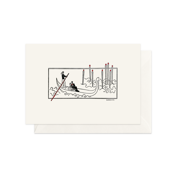 Couple in a Gondola Greeting Card