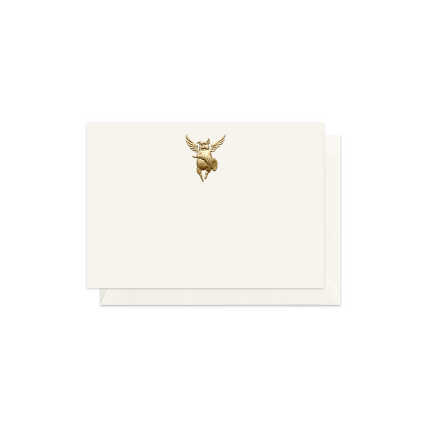 Gold Piglet, enclosure card & envelope