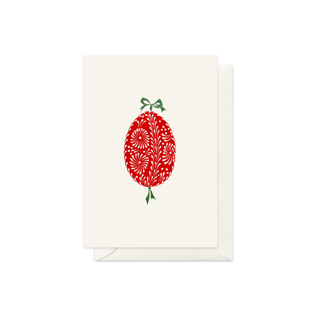 Red Easter Egg Greeting Card