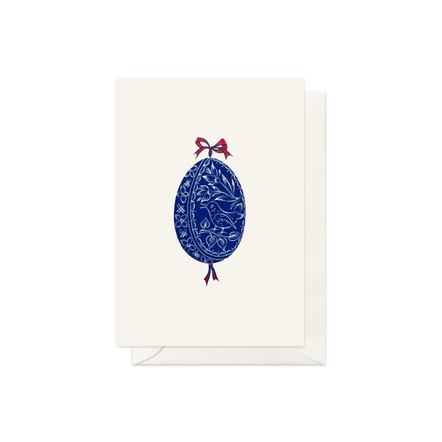 Blue Easter Egg Greeting Card