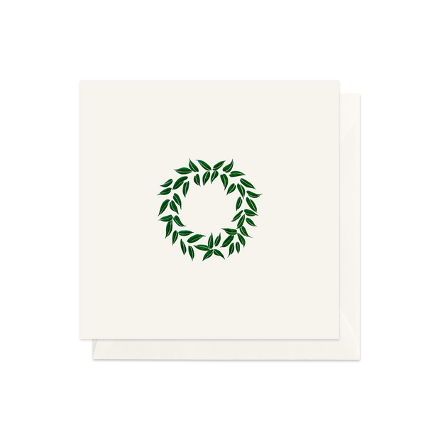 Green Myrtle Wreath Greeting Card