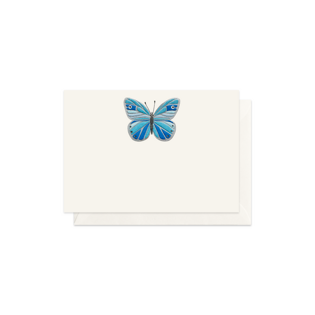 Blue Butterfly, enclosure card & envelope