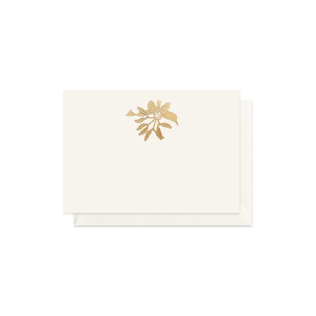 Gold Mistletoe Bunch, enclosure card & envelope