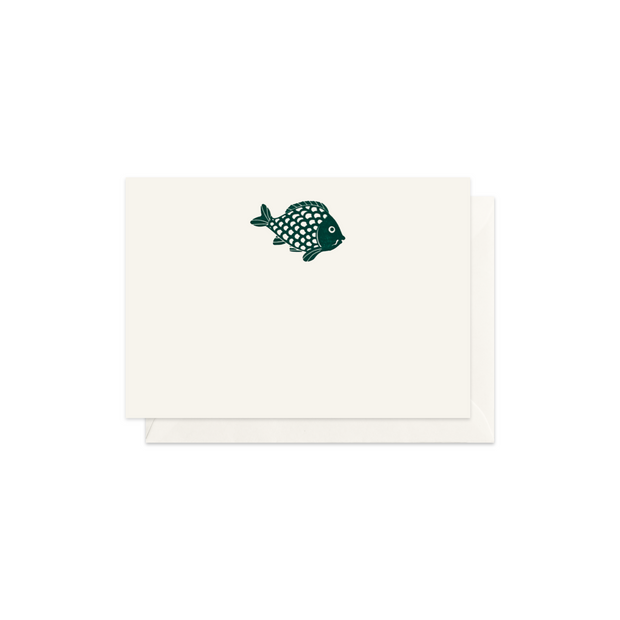 Green Carp, enclosure card & envelope