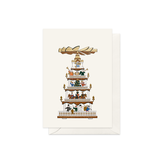 Small Christmas Pyramid Greeting Card