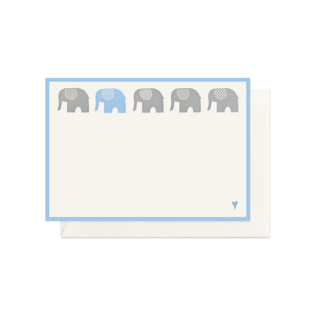 Blue Elephant Greeting Card
