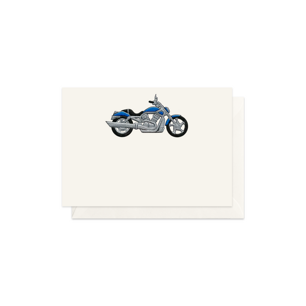 Motorcycle, enclosure card & envelope