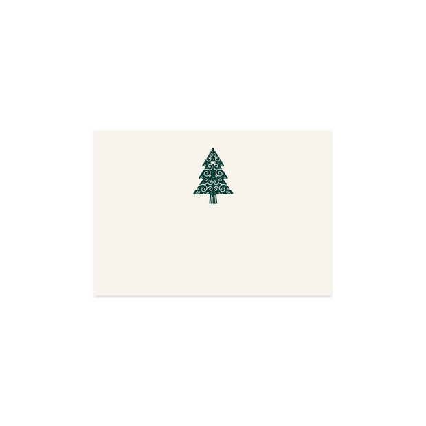 Green Christmas Tree, table card