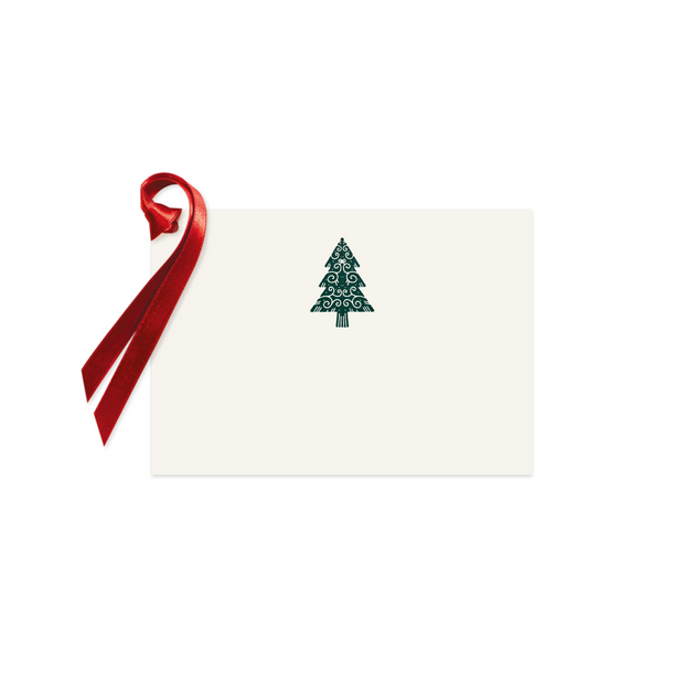 Green Christmas Tree, gift tag