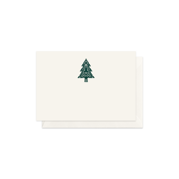 Green Christmas Tree, enclosure card & envelope