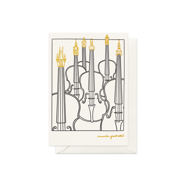 Violin Towers Card