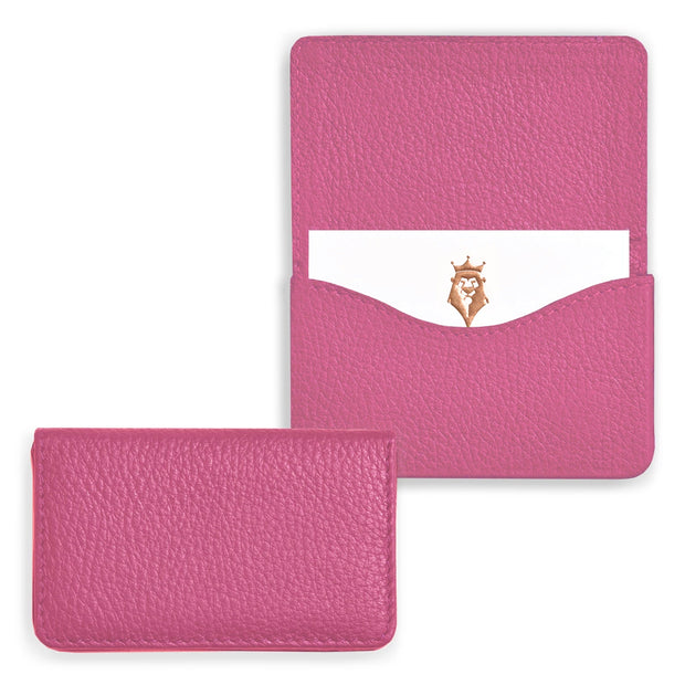 Bohemia Paper Leather Business Card Case Pink